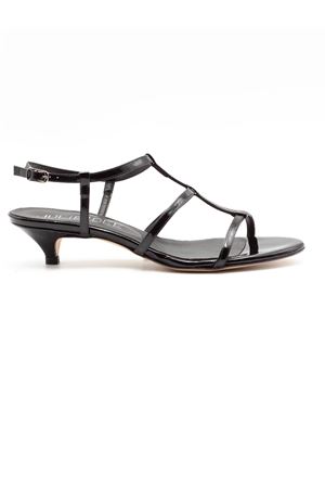 Black Leather Sandals JULIE DEE | ZE206NERO